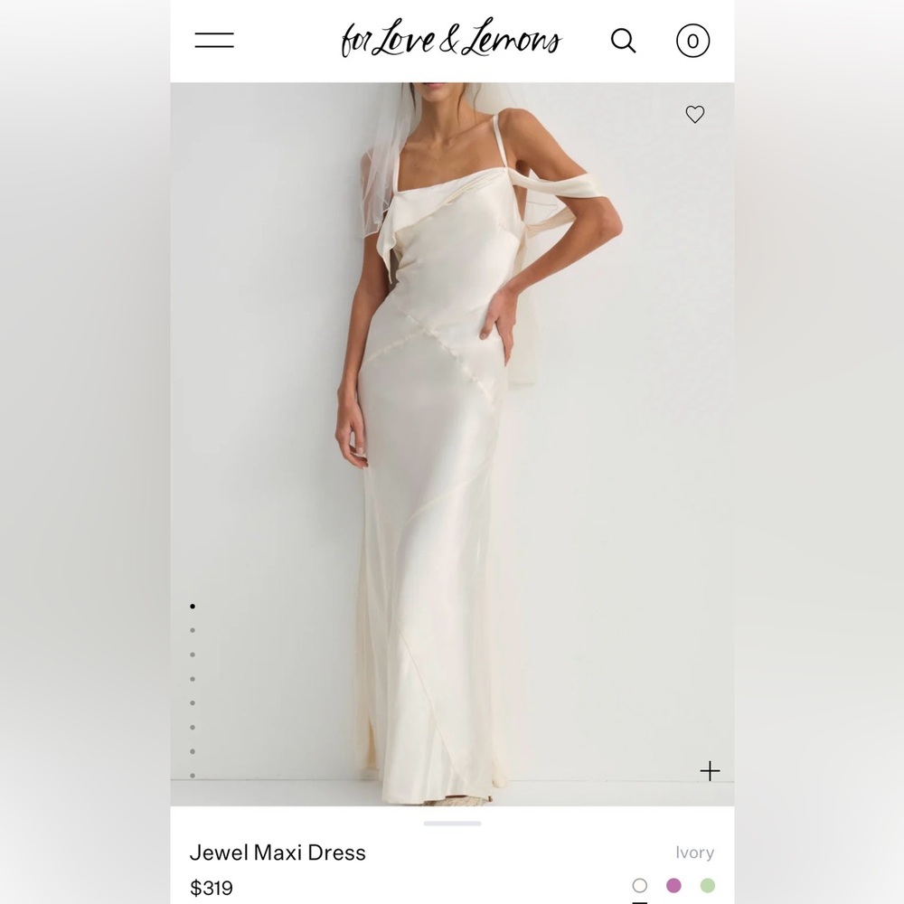 For Love And Lemons Cream One Shoulder Dress